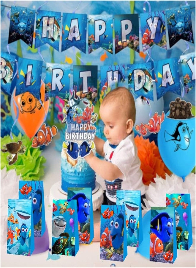 fancigo 12Pcs Finding Nemo Party Gift Bags Goodie Bags for Kids Birthday Decorations Party Supplies - Image 4